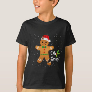 Camiseta Gingercake Man - Oh Snap Engraçado Bom Natal