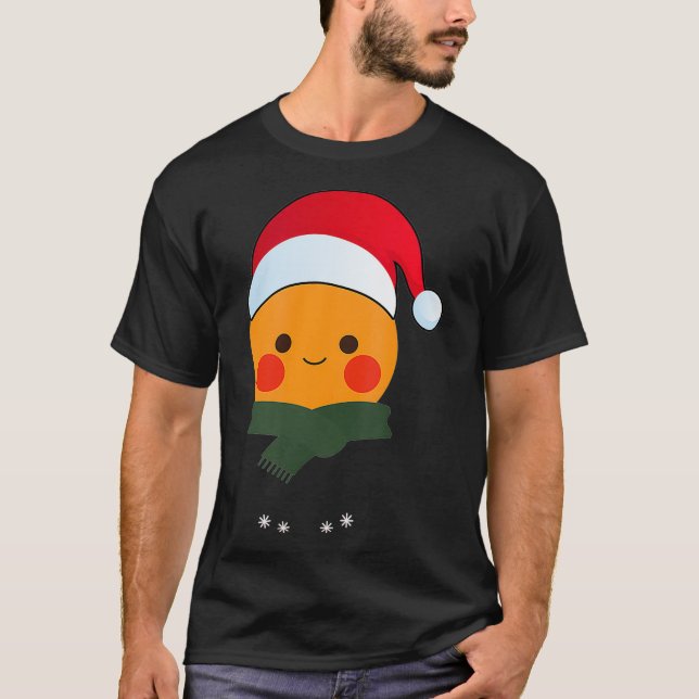 Camiseta Gingercake Man Santa Hat Cookie de Natal (Frente)