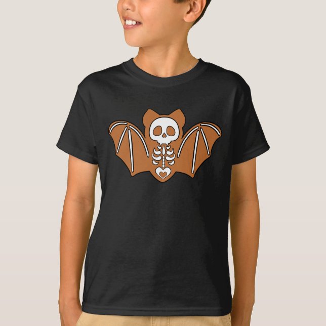 Camiseta Gingerpão Skeleton Bat (Frente)