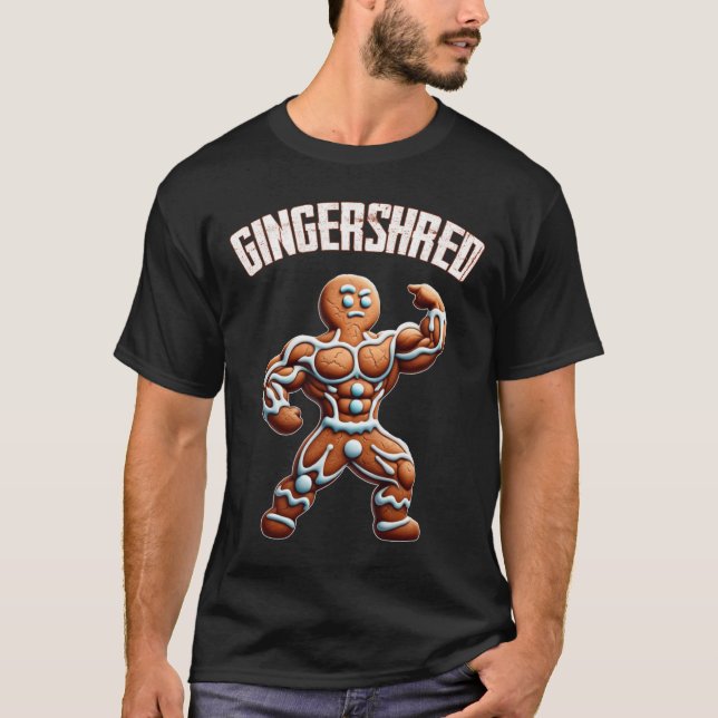 Camiseta Gingershred Funny Gingerbird Man Gym (Frente)