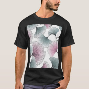 Camiseta Gingko Biloba desenhada à mão.
