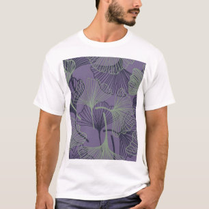 Camiseta Gingko biloba: padrão de colheita de abstrato.