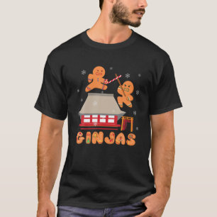 Camiseta Ginja Ninja Ginjas Gingerpão Ninjas Natal Gi