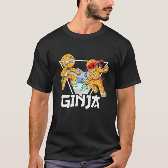 Camiseta Ginja Ninja Ninjabread Man Gingerpão Ninja Ugly (Frente)