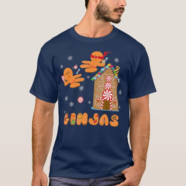 Camiseta Ginjas Gingerpão Ninjas Ginja Ninja Natal (Frente)