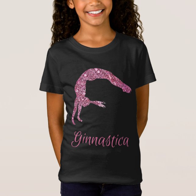 Camiseta Ginnastica (Italiana) - Camiseta-Shimmer Rosa (Frente)
