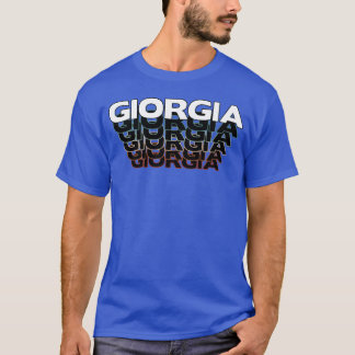 Camiseta Giorgia Divertido Retro Vintage Pôr do Sol Giorgia