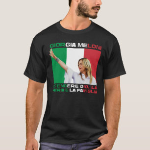 Camiseta Giorgia Meloni - Deus, Família e País Itália