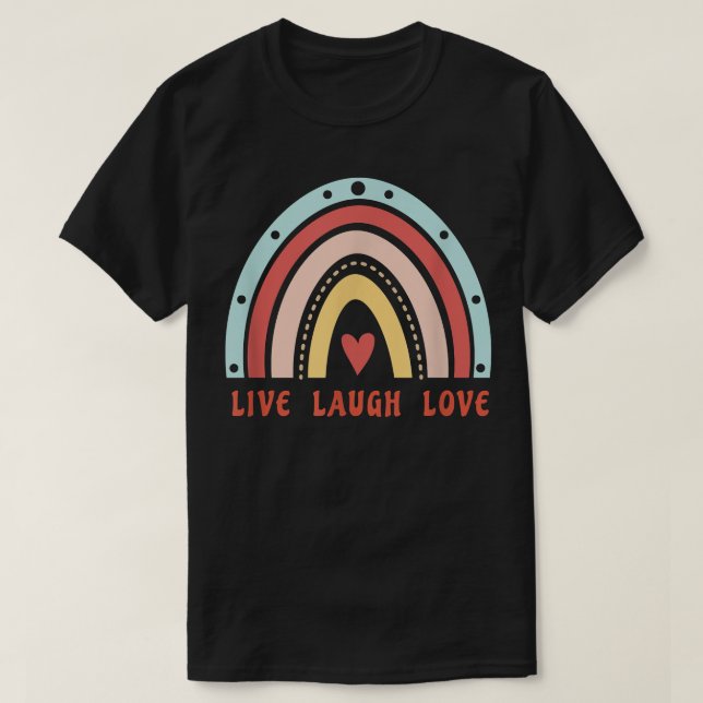Camiseta Gira-Arco-Íris Ao Vivo Ria Do Amor, Citação Inspir (Frente do Design)