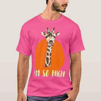 Camiseta Girafa África Animal Longo Alto Dito Humor
