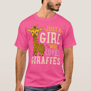 Camiseta Girafa ama apenas uma garota que ama Girafas prese