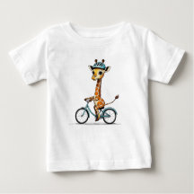 Girafa Andando Bicicleta - Arte Lápis Desenhada à
