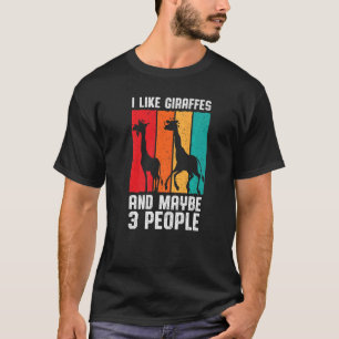 Camiseta Girafa Animal Eu Gosto De Girafas E 3 Pessoas De I