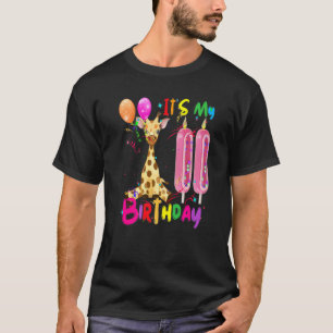 Camiseta Girafa Aniversário É a minha 11 Aniversário Rapari