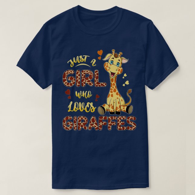Camiseta Girafa Apenas Uma Garota Que Ama Girafas Presentes (Frente do Design)