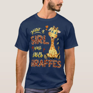 Camiseta Girafa Apenas Uma Garota Que Ama Girafas Presentes