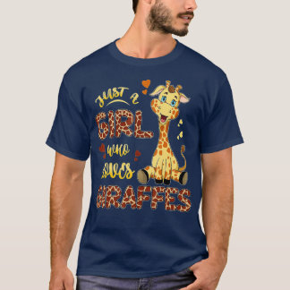 Camiseta Girafa Apenas Uma Garota Que Ama Girafas Presentes