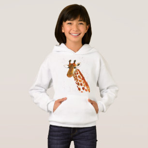Camiseta Girafa aquarela animal Safari crianças humor zooló