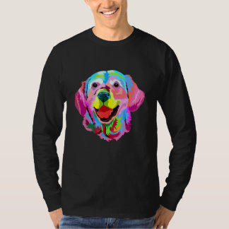 Camiseta Girafa Artística Pintada para Retriever de ouro
