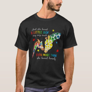 Camiseta Girafa Autismo Mês De Consciência Ela Amava Um Pou