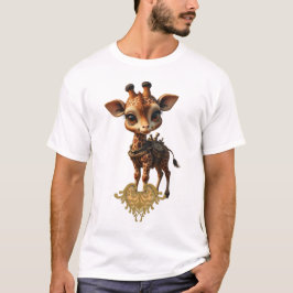 Camiseta Girafa bebê em desenho animado