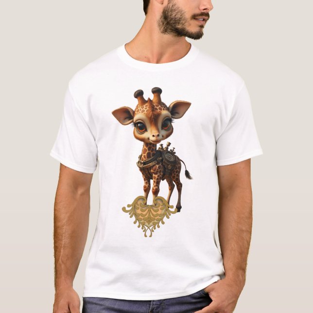 Camiseta Girafa bebê em desenho animado (Frente)
