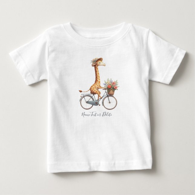 Camiseta Girafa Bicicleta Bicicleta (Frente)