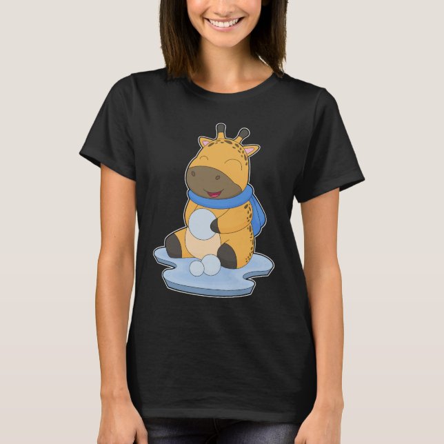 Camiseta Girafa Bola de neve (Frente)