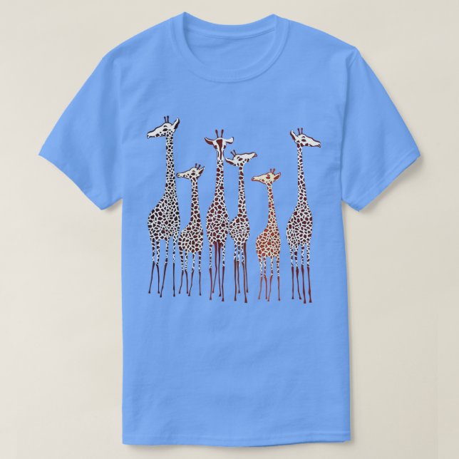 Camiseta Girafa Bonita Amante de os animais Homens Engraçad (Frente do Design)