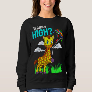 Camiseta Girafa Bonita Com pipa Voadora Para Crianças Giraf