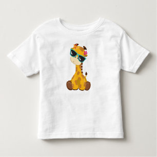Camiseta Girafa Bonita, Girafa Com Óculos De Sol, Bela Anim