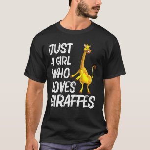 Camiseta Girafa Bonita Para Meninas Crianças A Vida Selvag