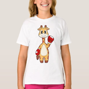 Camiseta Girafa Boxeador Luvas de boxe Boxe