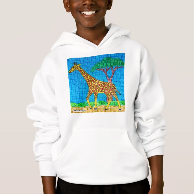 Camiseta Girafa (branca) - Moletom de Menino (Frente)