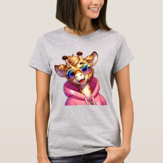 Camiseta Girafa Cartoon Estrela