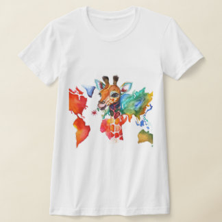 Camiseta Girafa colorida