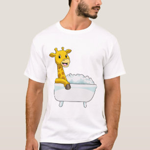 Camiseta Girafa com Banheira com Espuma