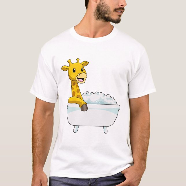 Camiseta Girafa com Banheira com Espuma (Frente)