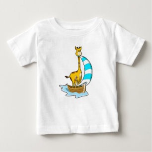 Camiseta Girafa com barco à vela