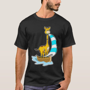 Camiseta Girafa com barco à vela