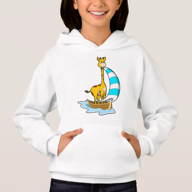 Camiseta Girafa com barco à vela (Frente)