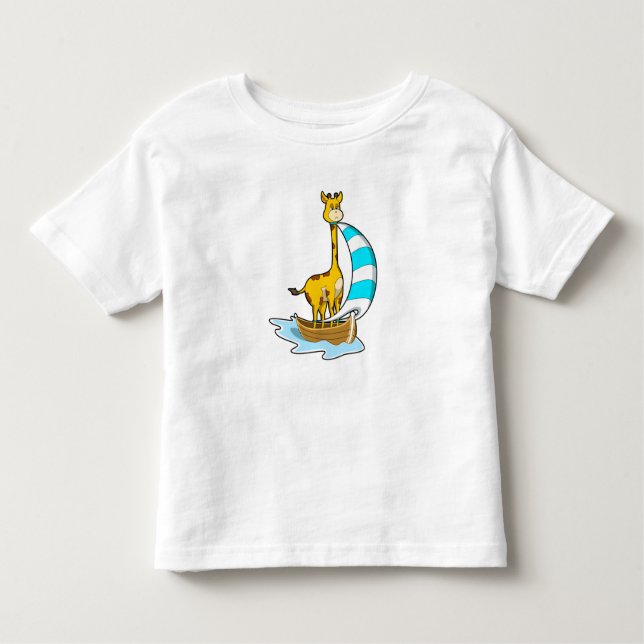 Camiseta Girafa com barco à vela (Frente)
