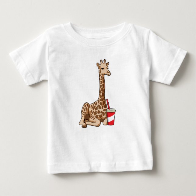 Camiseta Girafa com bebida (Frente)
