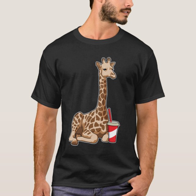 Camiseta Girafa com bebida (Frente)