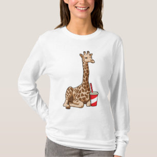 Camiseta Girafa com bebida