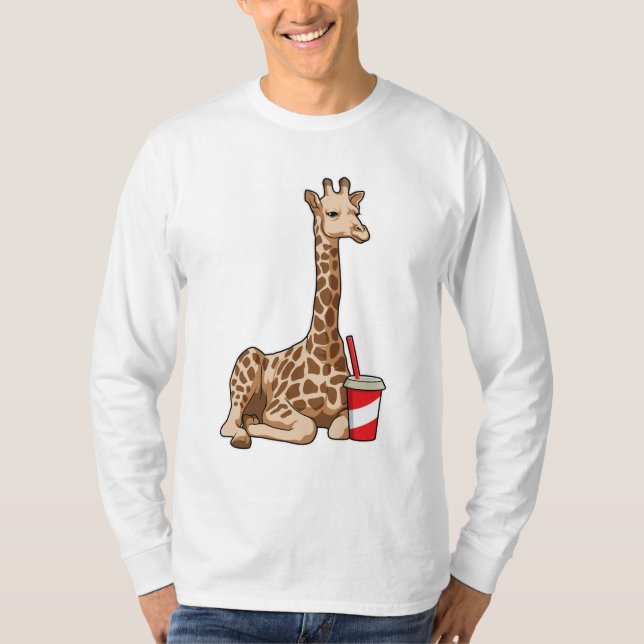Camiseta Girafa com bebida (Frente)