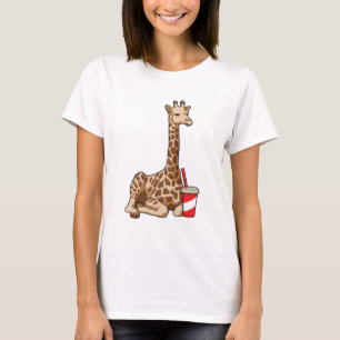 Camiseta Girafa com bebida
