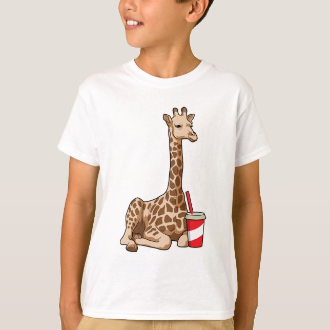 Camiseta Girafa com bebida (Frente)