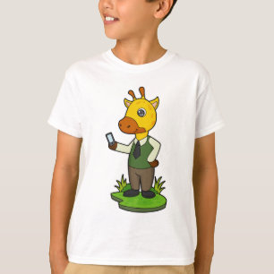 Camiseta Girafa com celular