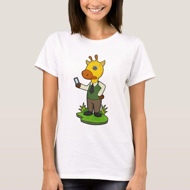 Camiseta Girafa com celular (Frente)